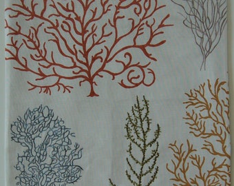 Sanderson partially embroidered "Coral Reef" cushion cover