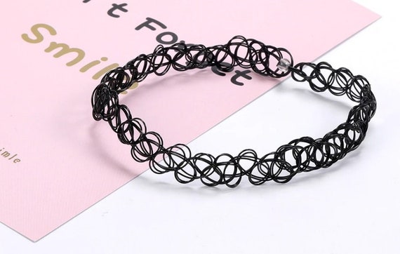 Good-Life 6pcs Women Choker Necklaces Black Lace Stretchy Tattoo Choker  Necklace Set 