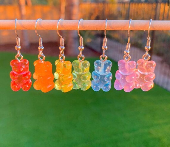 Gummy bear 2024 resin earrings