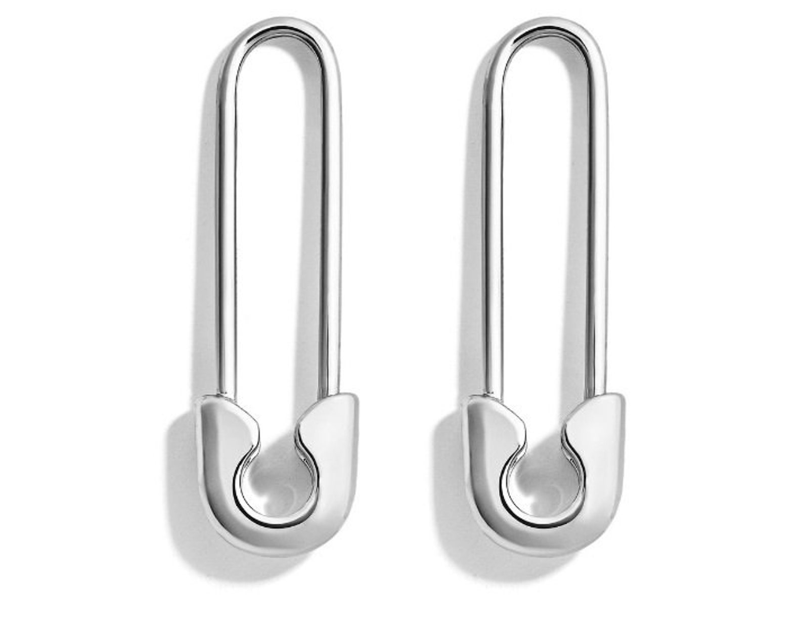 14K Gold Safety Pin Earrings Safety Pin Earrings Silver Etsy