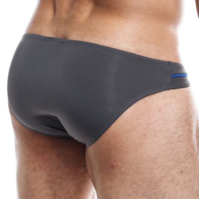 Mens Bikini Underwear Soft V-Shaped Pouch Enhancing Low Waist Thong Underpants