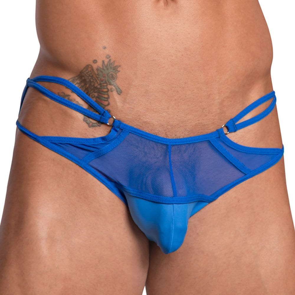 Men's Metal Ring Thong Open Crotch G-String Panties Tangas Stylish