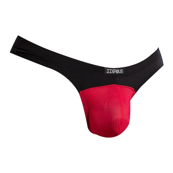 Kyle Sexy Mens Tri Color Comfy Bikini Underpants Thong Pouch Enhancing  Jockstrap Low Rise V Shape G-String Underwear Black at  Men's  Clothing store