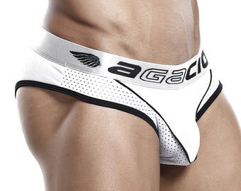 Agacio AGI007 Men's Bikini High Cut Designer Waistline Pouch Enhancing Underwear