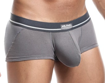 Mens Clash Trunk Underpants Soft Pouch Enhancing Sheer Boxer Shorts Underwear