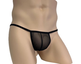 Mens Designer Stylish Open Back Sheer Pouch G-String Sexy Jockstrap Underwear