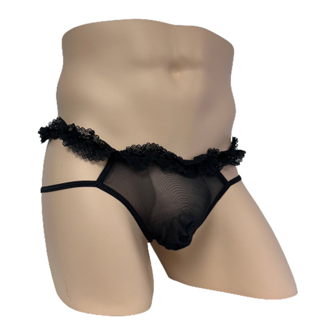 Sexy Mens My Girl G-string Micro Pouch Underpants Sheer Lace