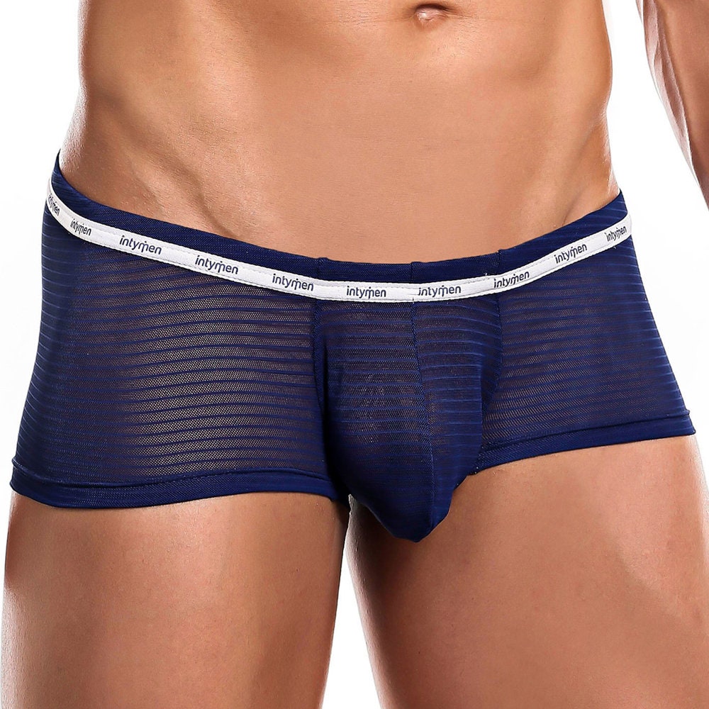 Sexy Mens Groove Trunk Pouch Enhancing Low Waist Sheer Boxer Etsy