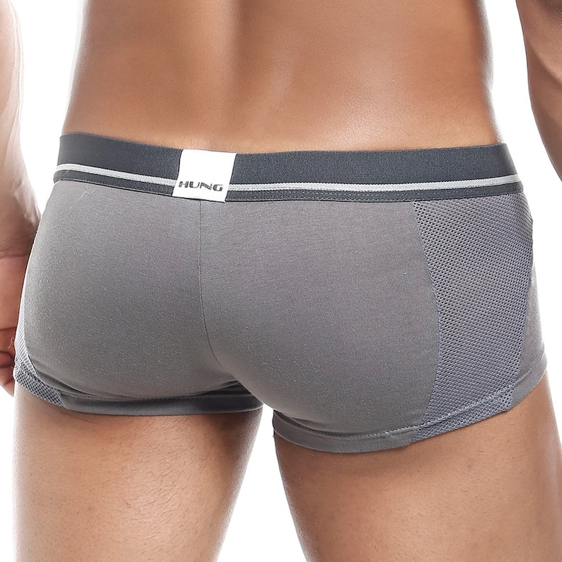 Mens Clash Trunk Underpants Soft Pouch Enhancing Sheer Boxer Shorts Underwear image 2
