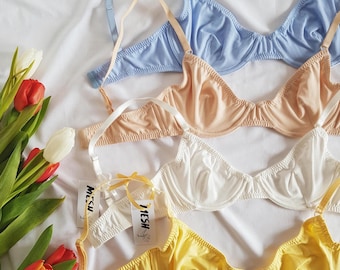 Sutiã de algodão com aro, alças ajustáveis, lingerie plus size