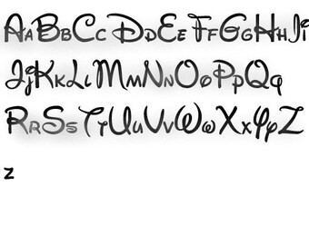 Disney Font Stencil Etsy