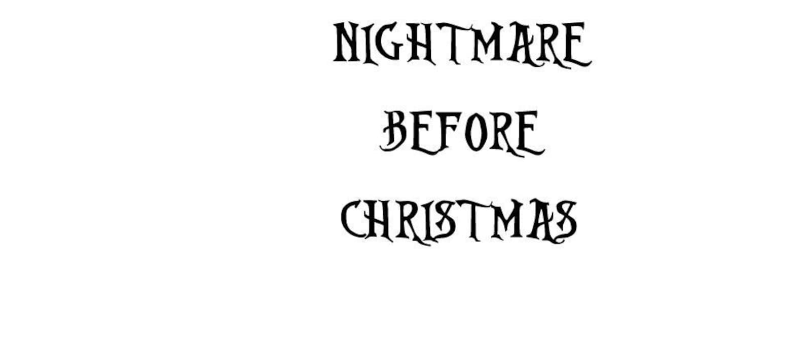 Nightmare Before Christmas font digital download | Etsy