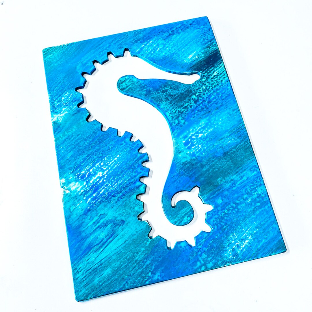 Seahorse Metal Wall Art Etsy