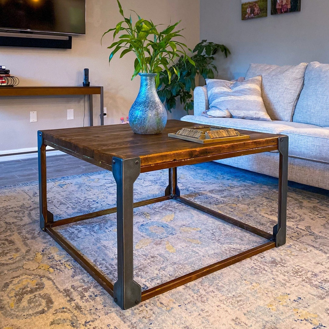 Industrial Steel Coffee Table Etsy