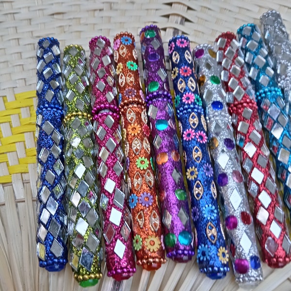 Embellished diamond shaped mirror pens with beaded detail