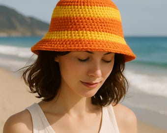 GlowbySely/gehaakt vissershoedje/Boho-haakpatroon/beginnershaakpatroon