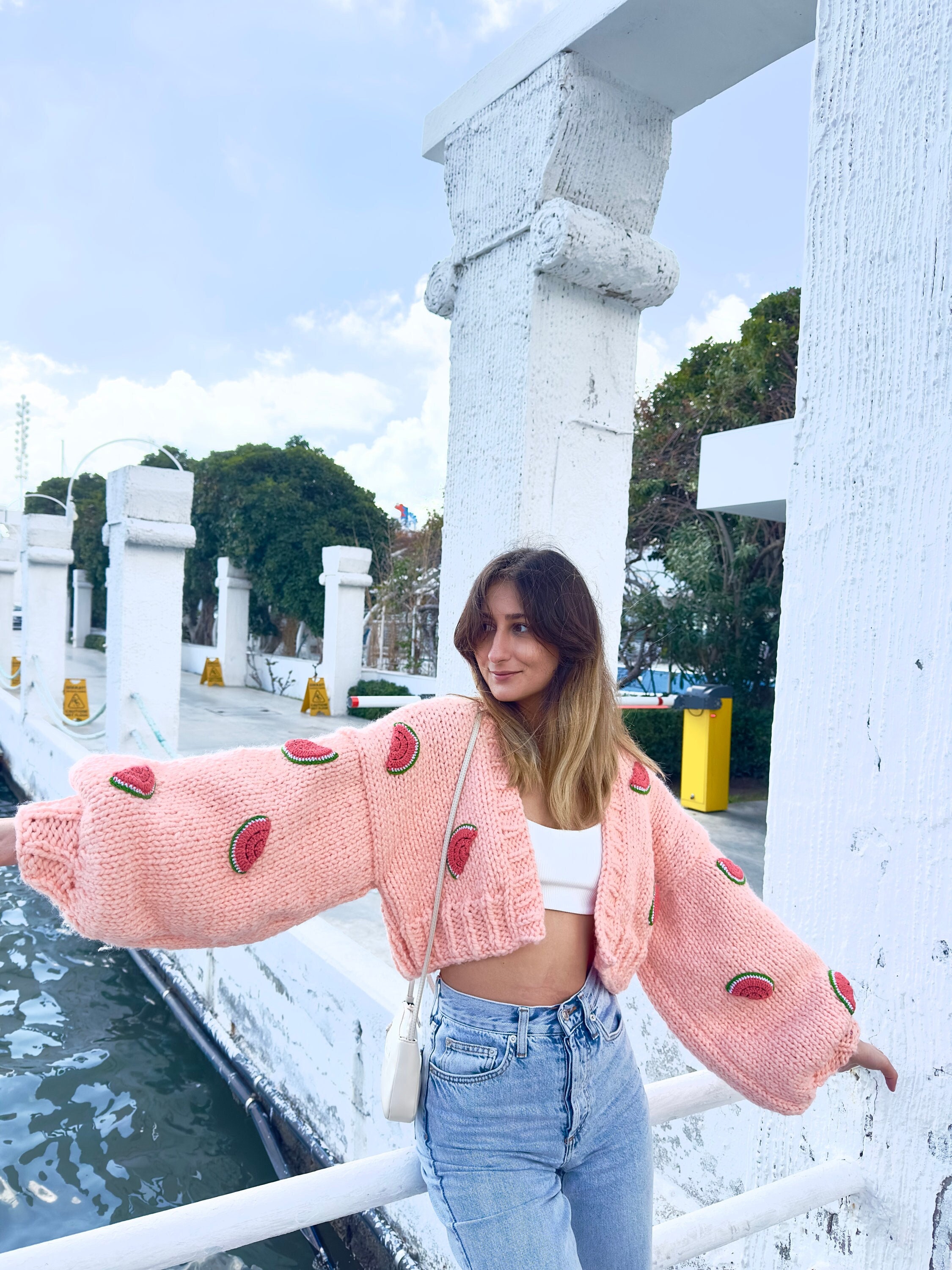 Glowbysely/ Watermelon Crop Woman Sweater/ Oversize Knitted Cardigan /cropped  Cardigan/ Woman Knitted Top/ Knit Cardigan/ Gift for Her -  Canada