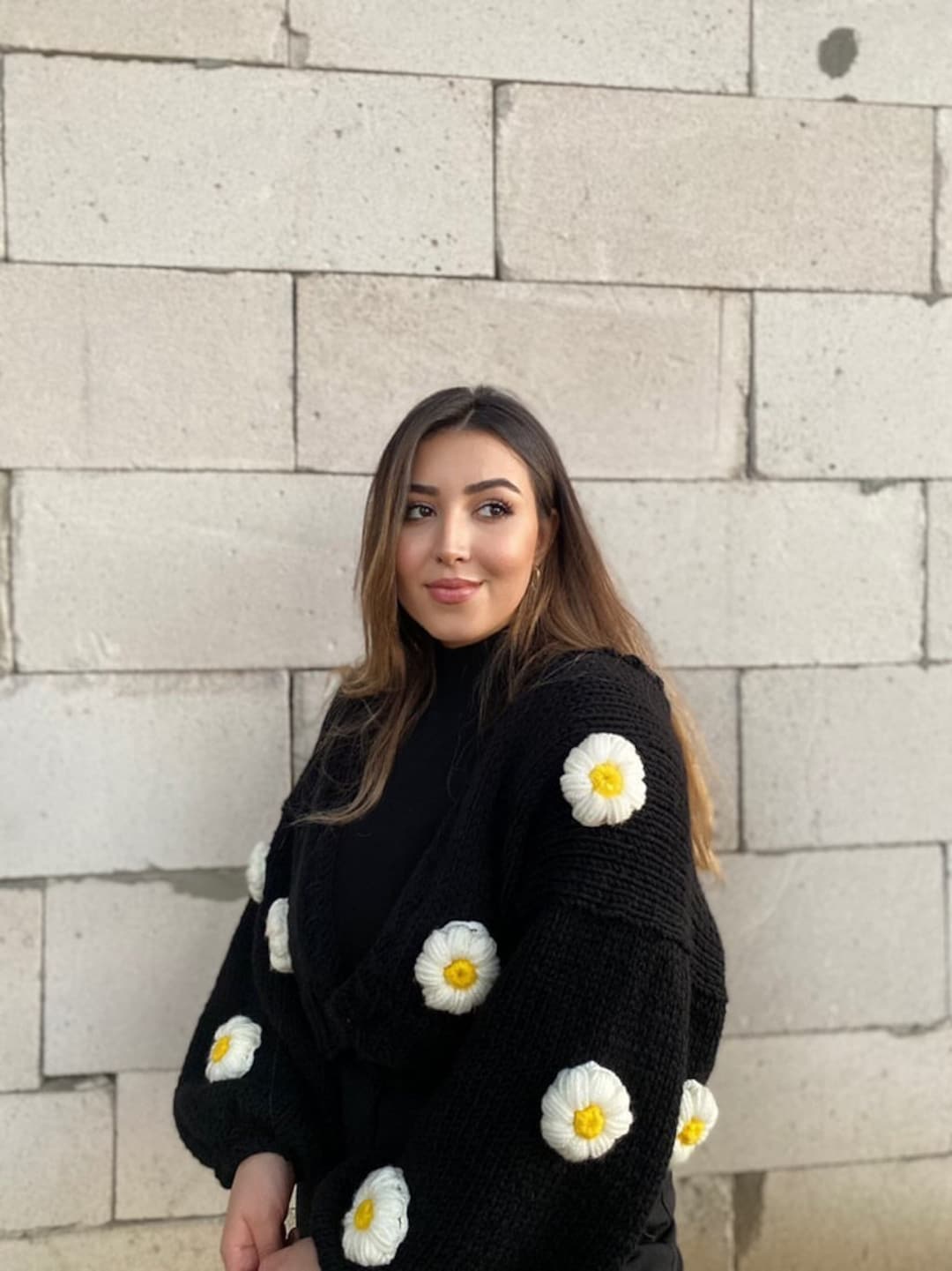 OHGA FLOWER KNIT PULLOVER ブラック OHGA FLOWER KNIT PULLOVER ブラック 新品 ファッション 通販