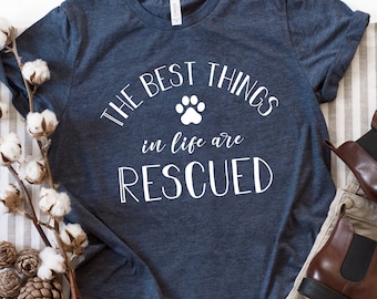 Dog Rescue Shirt, Animal Rescue Shirt, Rescue Dog Tshirt, Paw Print, Dog Paw T-shirt, Animal Rescue, Fur Mama, Dog Lover Gift, Adopt A Dog