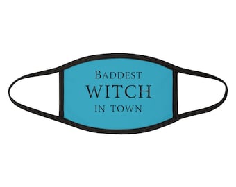Baddest Witch Face Mask, Halloween Costume, Wicca Face Covering