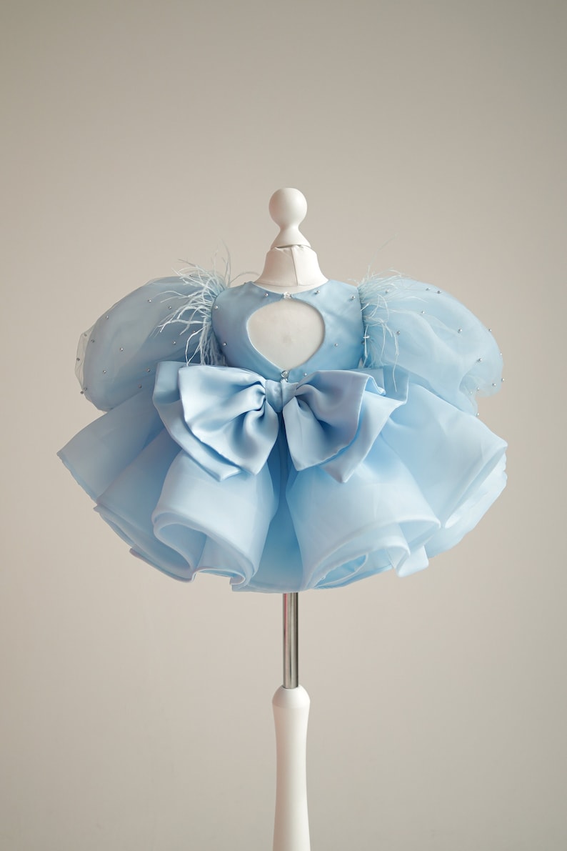 Kleinkind Weihnachten blau Kleid, Baby Tutu Kleid, Mädchen Tüll Kleid, Kleinkind Party Kleid, blaues Kleinkind Kleid Bild 1