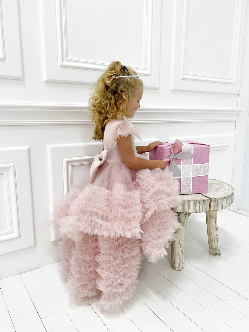 Blush Flower Girl Dress Birthday Girl Dress Girls Formal Etsy