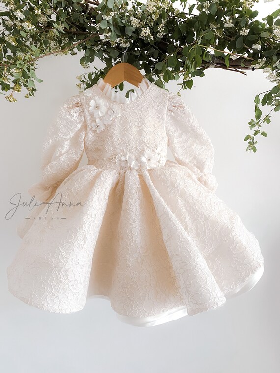Baby girl ivory dress hotsell