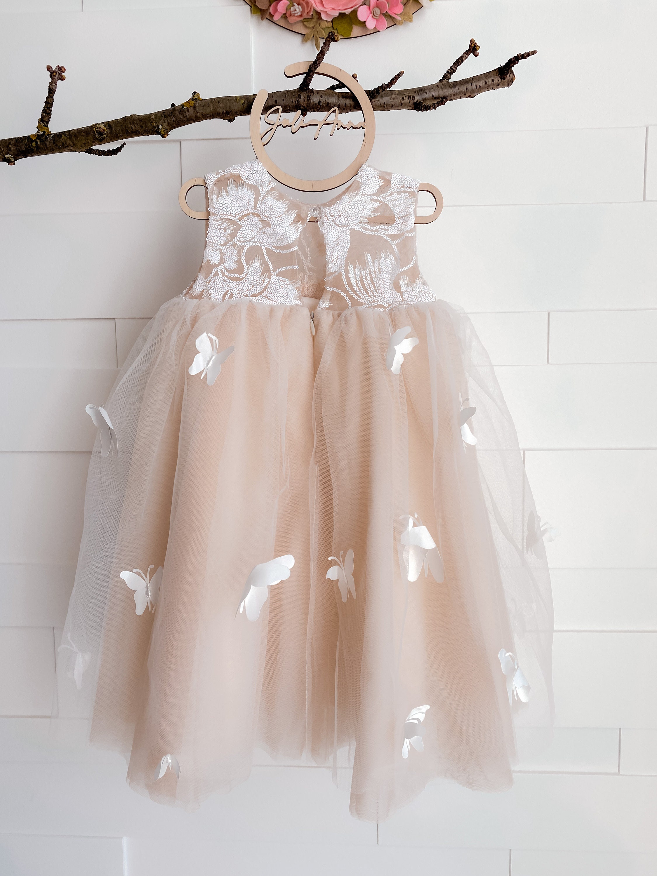 Butterfly Flower Girl Dress Lace Flower Girl Dress Junior Etsy Singapore