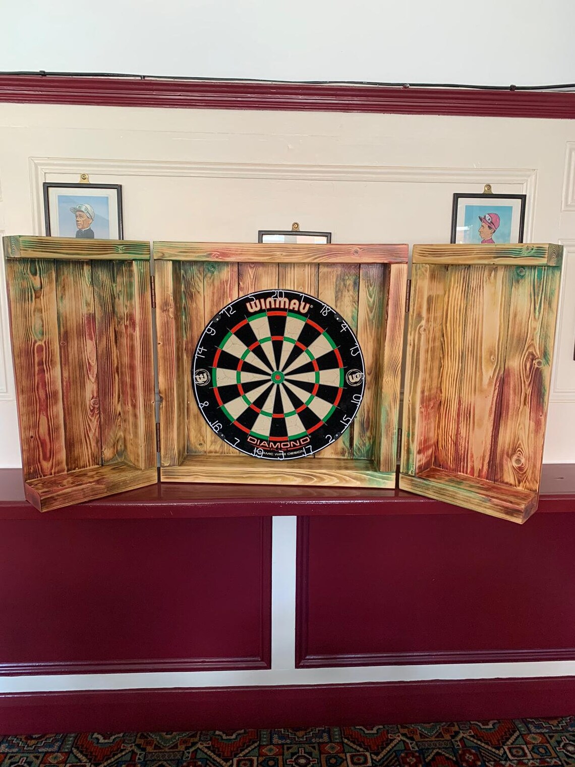Bespoke Finished Reclaimed Solid Wood Dart Board / Etsy