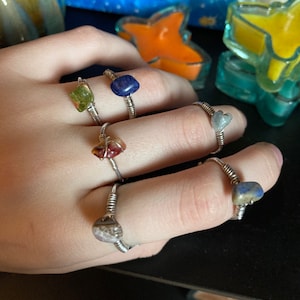 Adjustable Gemstone and Crystal Rings