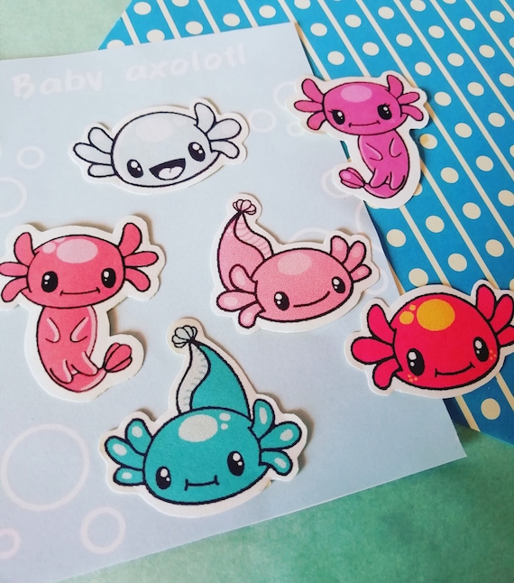 Pack Autocollant Axolotl Bebe Axolotl Sicker Axolotl Etsy Canada