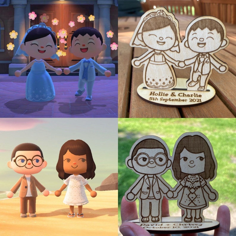 Custom Animal Crossing Wooden Standee Two Characters Etsy
