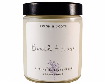 Beach House | Soy Candle | Summer Candle | Ocean Candle | Vacation Scent | Beach Scent | Summer