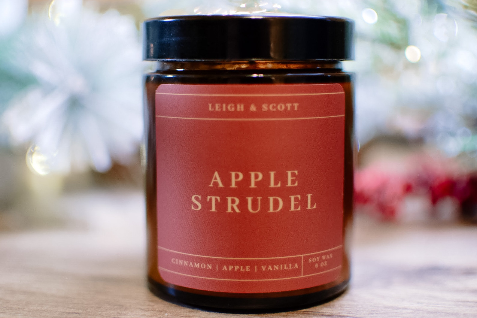 Apple Strudel Candle, White Elephant Gift, Scented Candle, Holiday