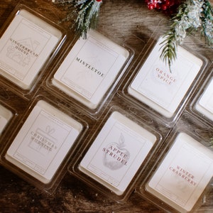 Holiday Hand Poured Soy Wax Melts, Christmas Wax Melts, Holiday Decor, Office Christmas, Christmas Gifts, Unique Stocking Stuffers, Soy Wax