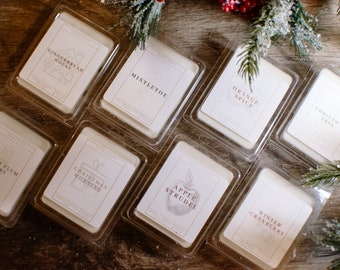 Holiday Hand Poured Soy Wax Melts, Christmas Wax Melts, Holiday Decor, Office Christmas, Christmas Gifts, Unique Stocking Stuffers, Soy Wax