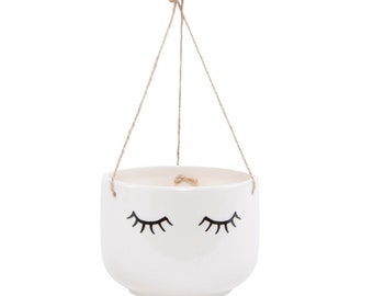 Eyes Shut Hanging Planter