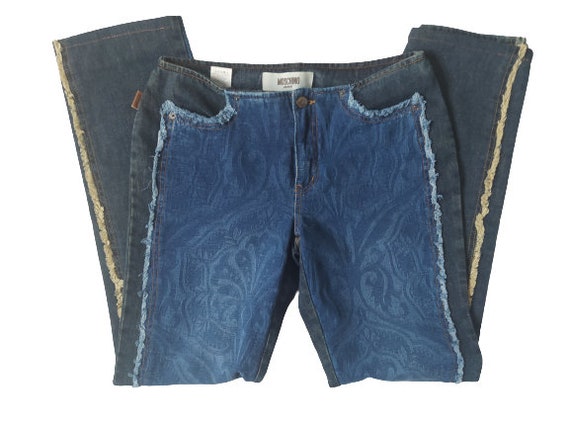 Moschino authentic jeans/ Y2K moschino damask prin