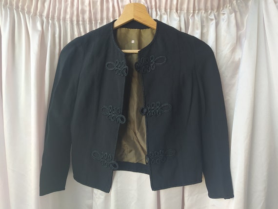 1940s bolero - black vintage bolero - bolero jacke