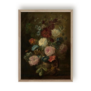 Floral - Vintage painting, Digital print, Antique printable wall art, Vintage art prints, oil painting, Digital artwork, Downloadable art