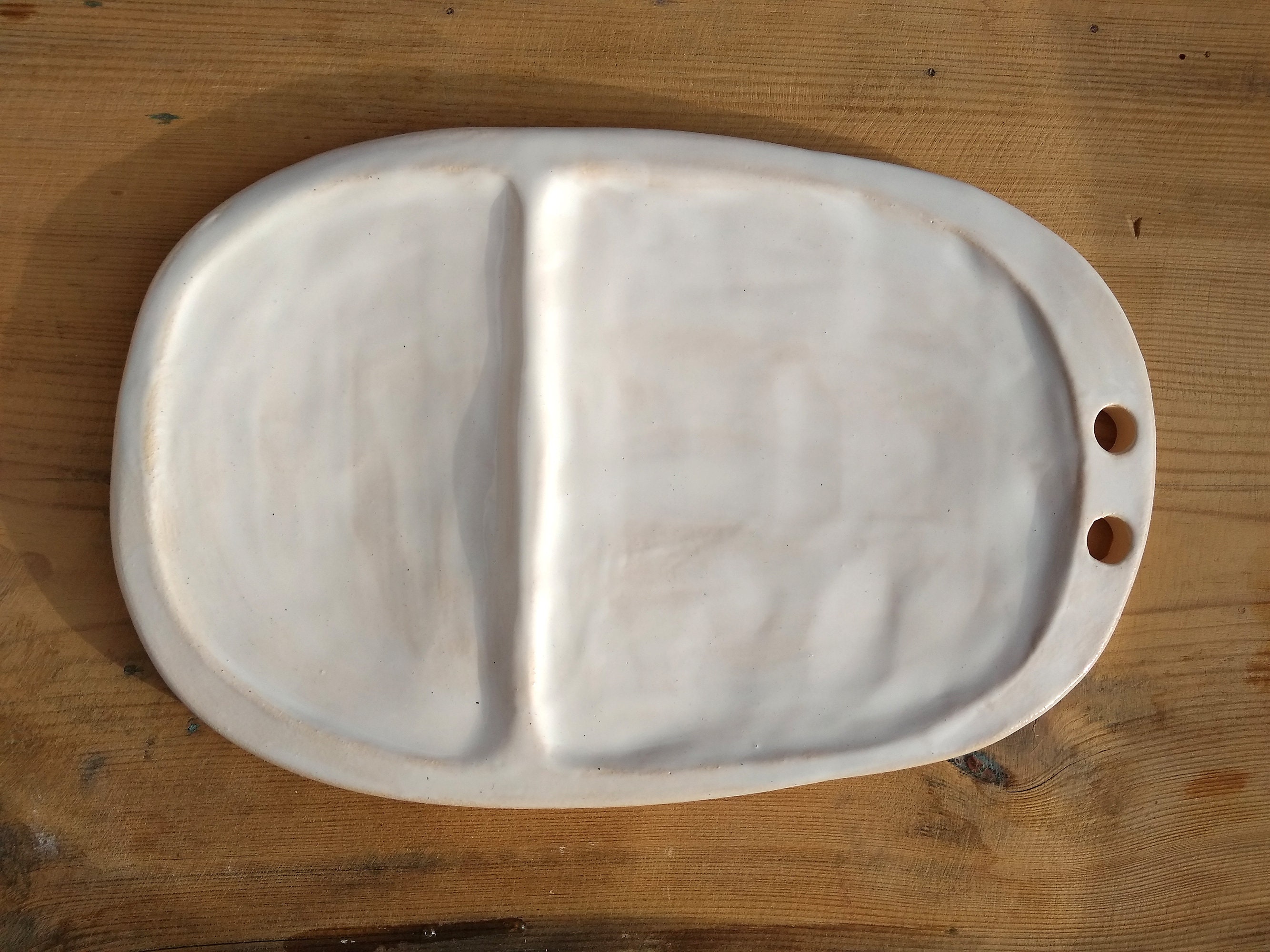 Ceramic paint palette Palette 2 Panel White ceramic palette Etsy