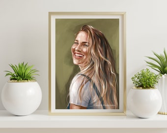 Custom Digital Portrait From Photo , Digital portrait, Profile picture, Social Media profile, Avatar Illustration,  Illustrated portrait