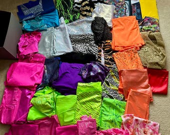 Spandex Fabric, 4-way stretch fabric. Bulk 40lb lot of different colors.