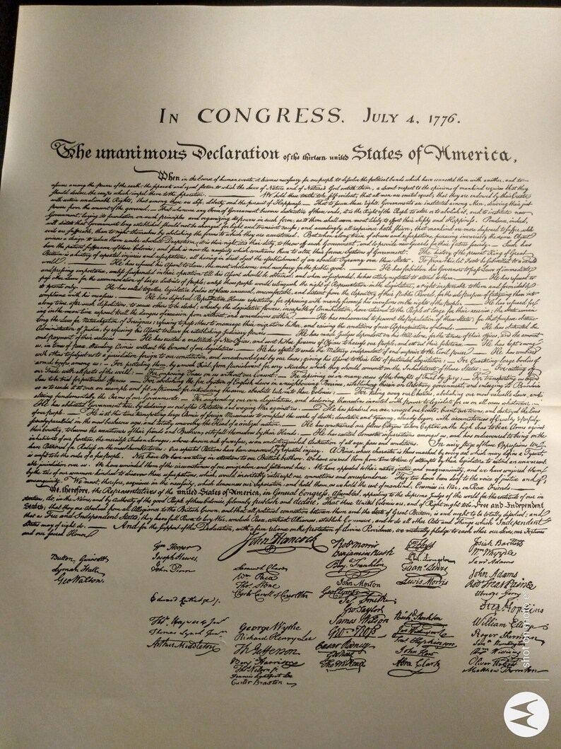 1776 Unite States Constitution Original Print Document Etsy