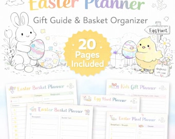 Osterplaner | Oster Geschenkführer | Oster Tagebuch | Familien Osterkalender | Tagesplaner | Eiersuche | Oster-Checkliste | Urlaubsplan