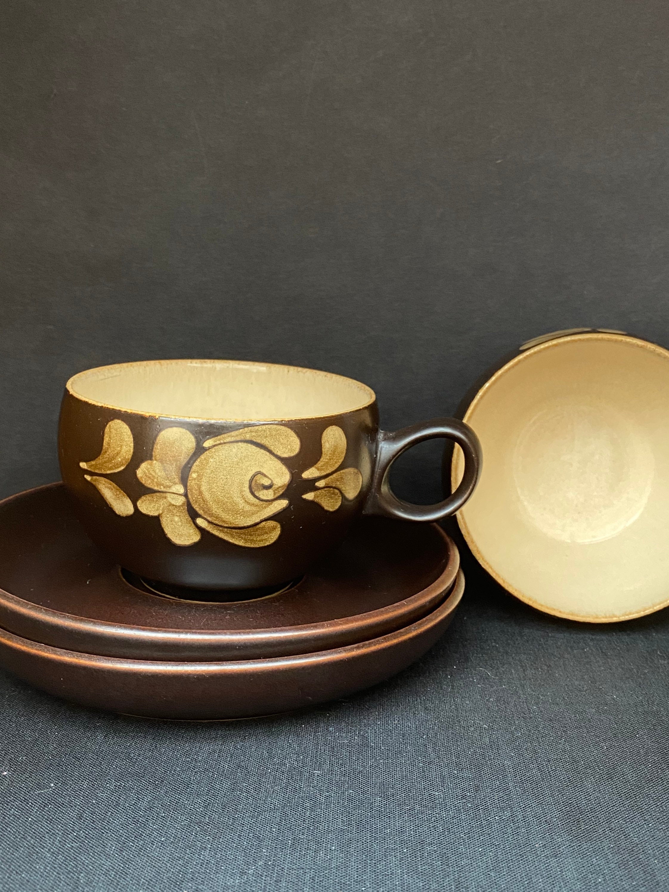 VINTAGE Denby Tea/ Coffee Cups With Saucers. in the Etsy UK