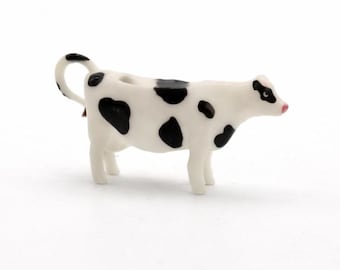 陶器製ミニチュア牛：1/12スケールドールハウス用動物 - Etsy 日本