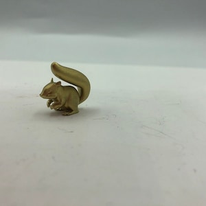 Cute Miniature Squirrel Figurine | Tiny Woodland Animal Collectible | Dollhouse Forest Decor | Adorable Squirrel Statue Gift