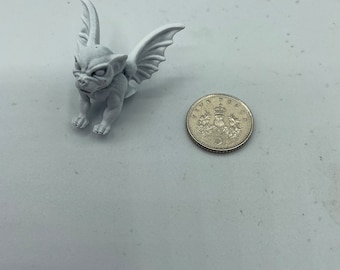 Gargoyle Head Miniature, Gothic Decor, Halloween Decor, Diorama Prop, Statue, Cemetery, Terrarium Decoration, Spooky Display