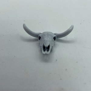 Miniature Longhorn Skull: Hand-Painted Resin Ornament, Western Decor